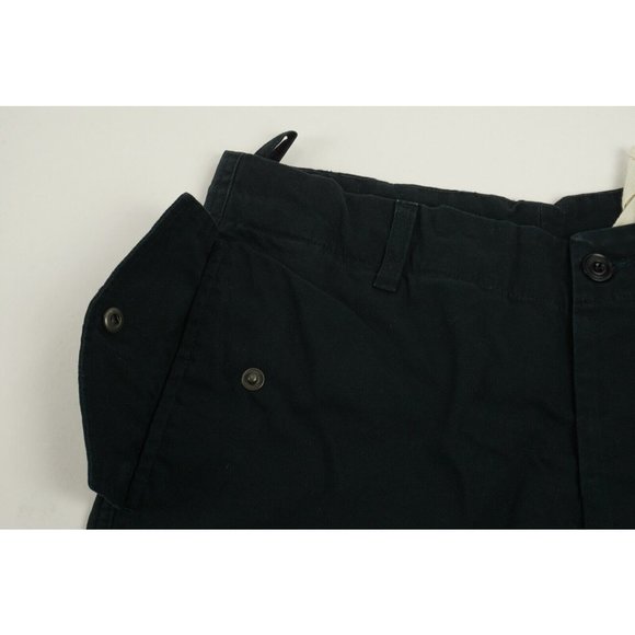 New albam Men's  31 / 32 / 33 8" Blue Canvas Drawstring Military Cadet Shorts - Picture 6 of 11